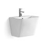 Buy cheap Square Ceramic Wall Hung Wash Basin For Functional Bathrooms from wholesalers