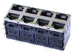 XRJD-S-24-8-8-4 Multi - Port 2 x 4 Port 8P8C RJ45 Female Connector LPJE108XAHNL