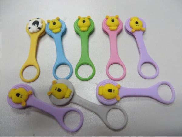 Mini Cute Dog Shape Charms Silicone Earphone Cable Holder Cable Winder Accept