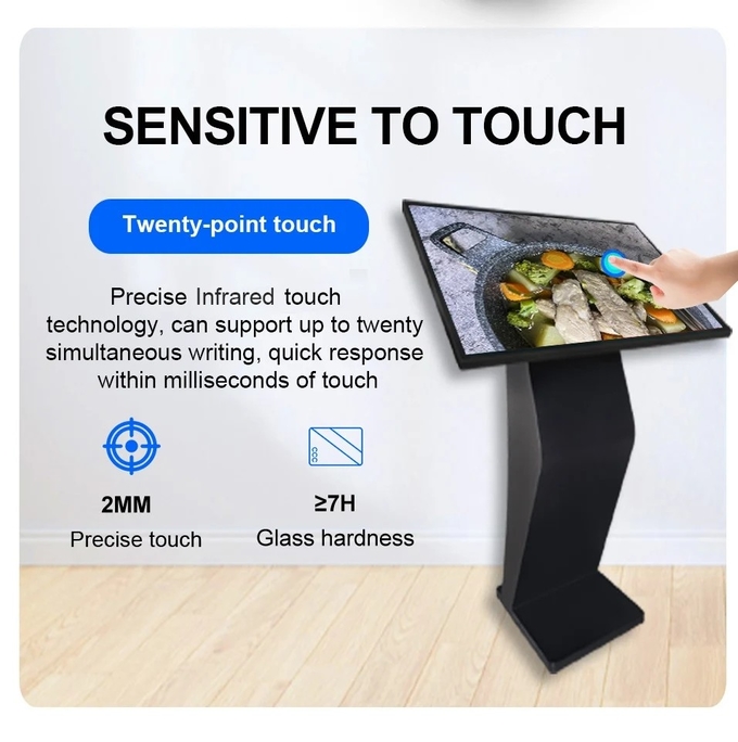 Horizontal Multimedia Display Terminal Interactive Self Service Kiosk 49 Inch