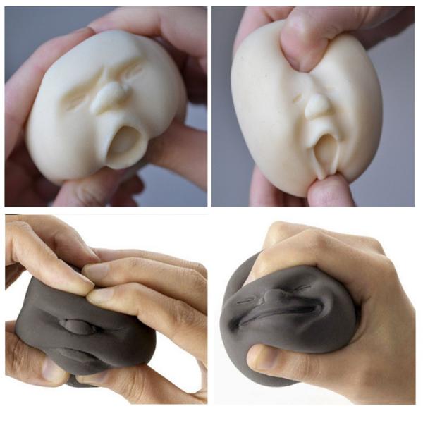 Stress Relief Squeezed Bean Vent Toy Soybean Keychain Phone Bag Stress Relieve