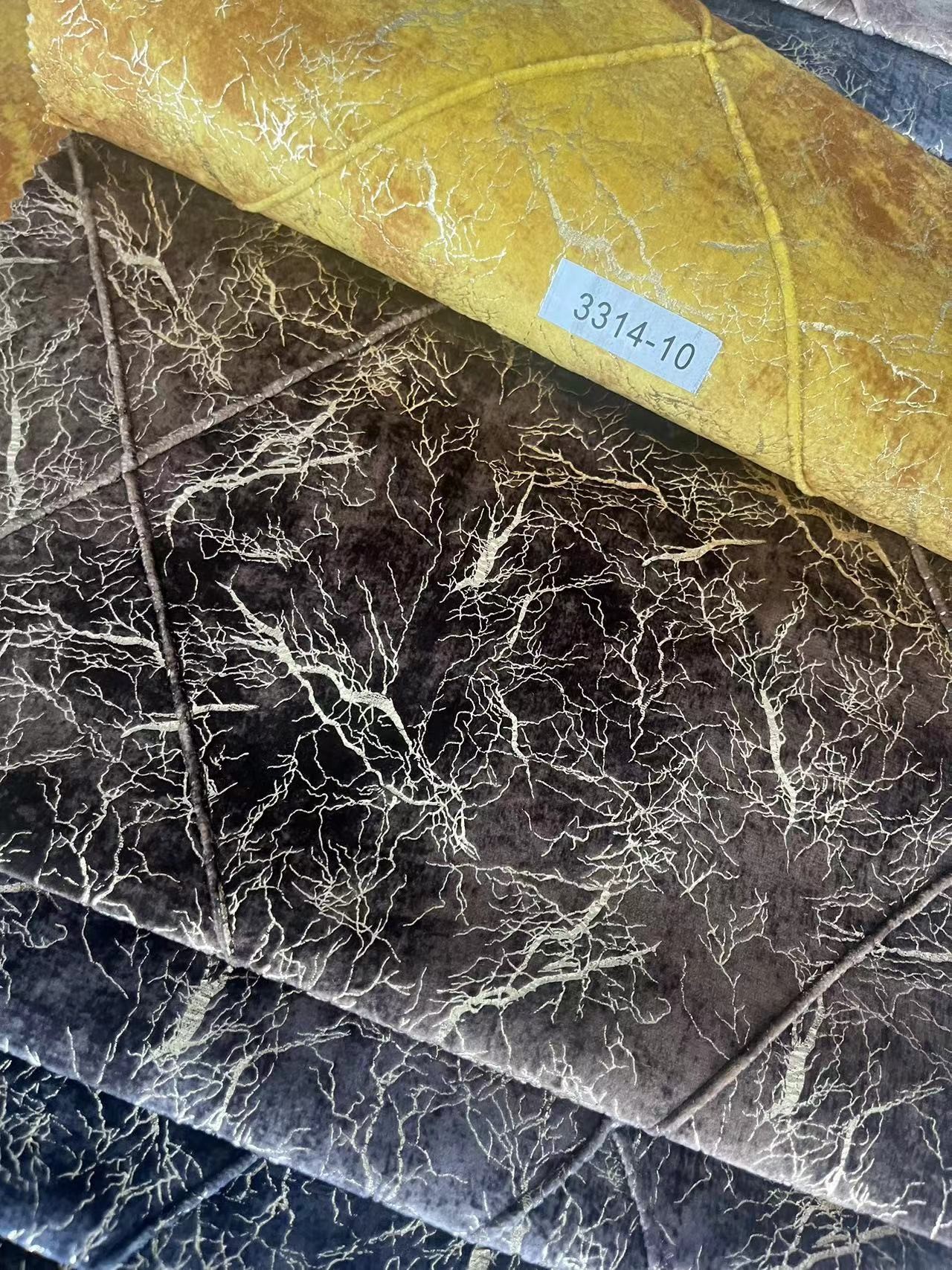 Metallic Luxury Sofa Fabric Colorful Lightweight With Knitted Technics