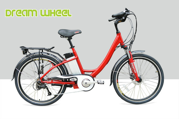 Gear Motor Electric Urban Bike 48V 500W With Tektro Hydraulic Disc Brake