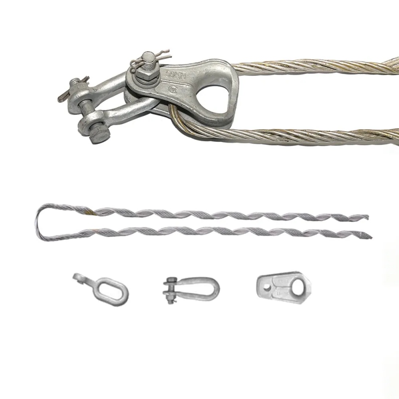 330*62*32 mm Fiber Tension Clamp Durable Bare Twisted Wire Line Fitting for ADSS Cable