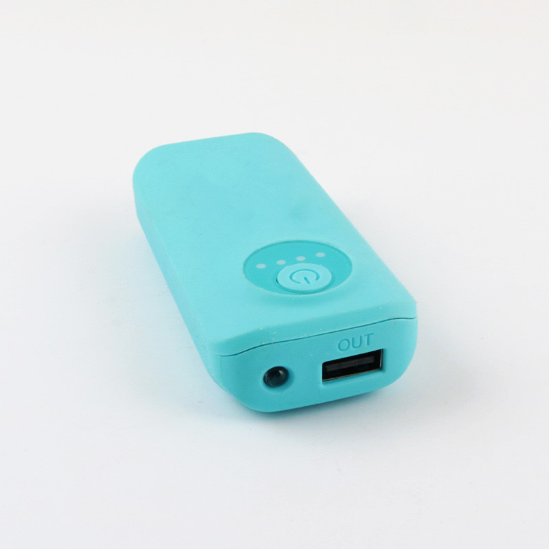 LED Light Plastic Portable Power Bank 2400MAH 18650 Li ion battery