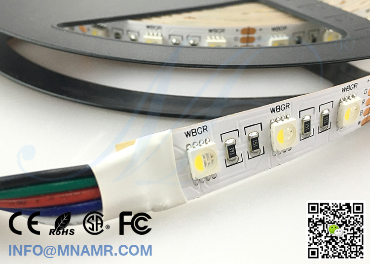 CE RoHS Approved RGBW LED Light Strips 15W 12V 24V Constant Current Showcase Lighting