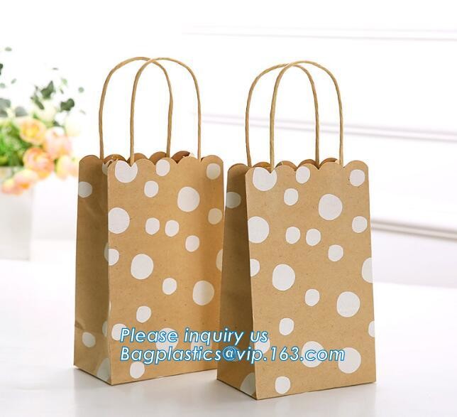 Customized Red Printed Kraft Paper Shopping Bag with Ribbon Handles and Bowknot,Kraft Paper Shopping Bag with Kinds off