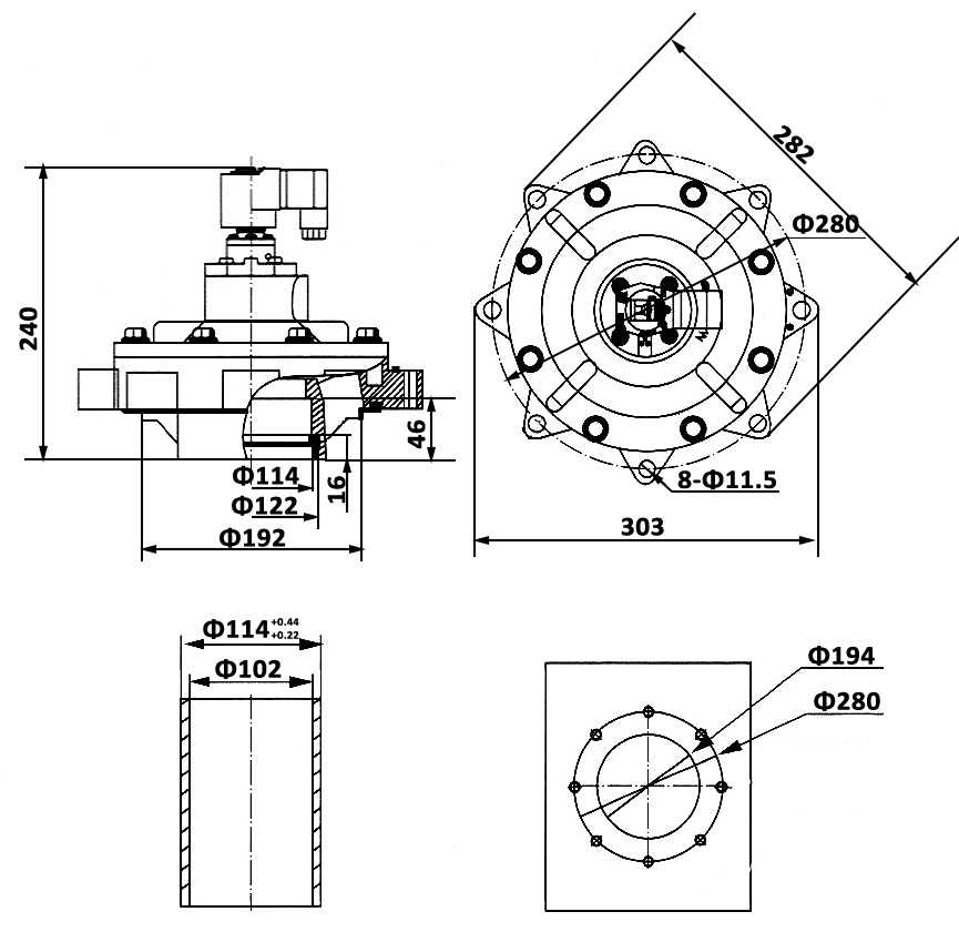 CA76MM Goyen Type MM Series Manifold Mount Pulse Jet Valve 1