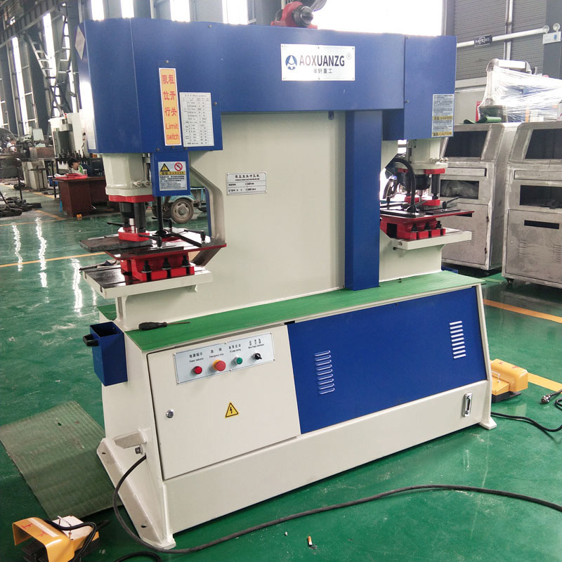 2 Head 65T 90T Steel Ironworker Machine Hydraulic Press For Table Metal Sheet