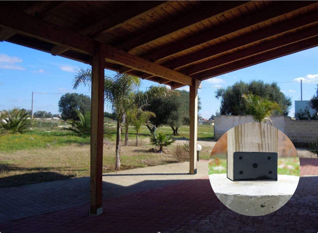 U-Shaped 4x4 Column Anchor Concrete Bracket Ideal for Terrace Gazebo Installation