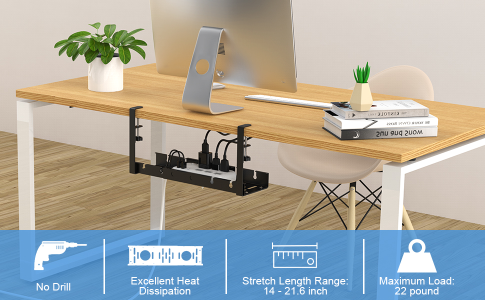 ISO ROHS Certified Retractable Power Strip Cord Holder for Wire Management