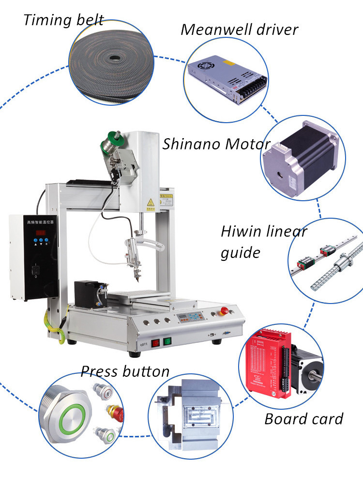 Dual Tip Automatic Soldering Robot with Double Working Station