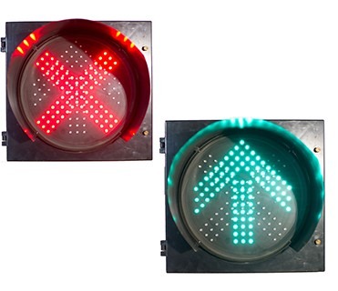 PC/Die Cast Aluminum 300mm Series Traffic Lights Light Arrow And Cross Traffic Light