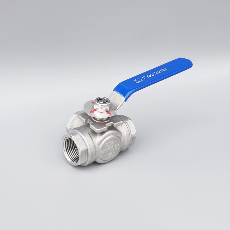 Three-Way NPT/Bsp/BSPT Threaded Stainless Steel Ball Valve