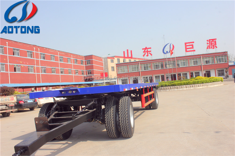 Truck Trailer Steel Flat Trailer for Farm Tractor/Drawbar Flatbed Container Trailer