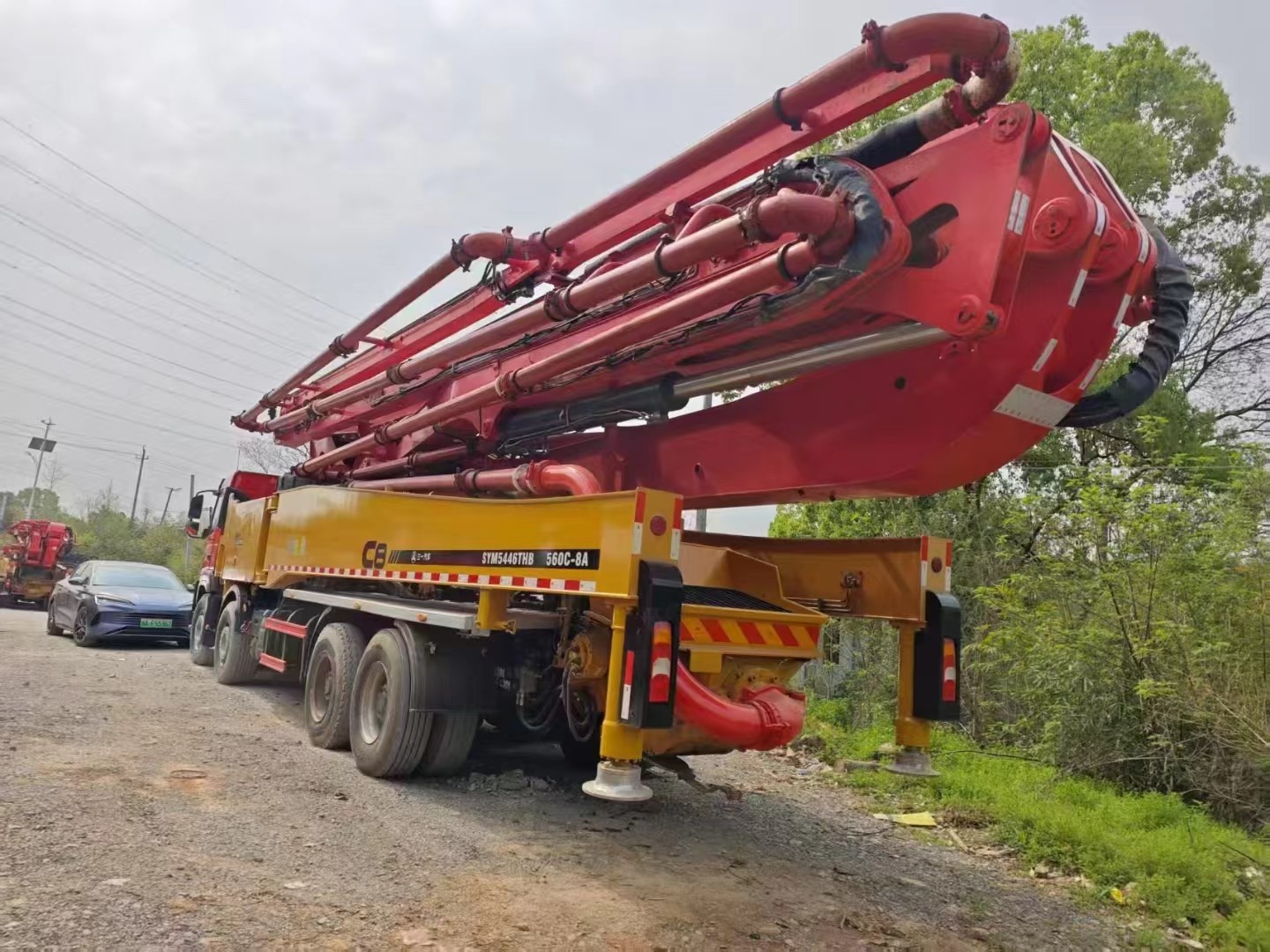 Used SANY Concrete Pump Truck 56M Installed On Volvo Chassis Price