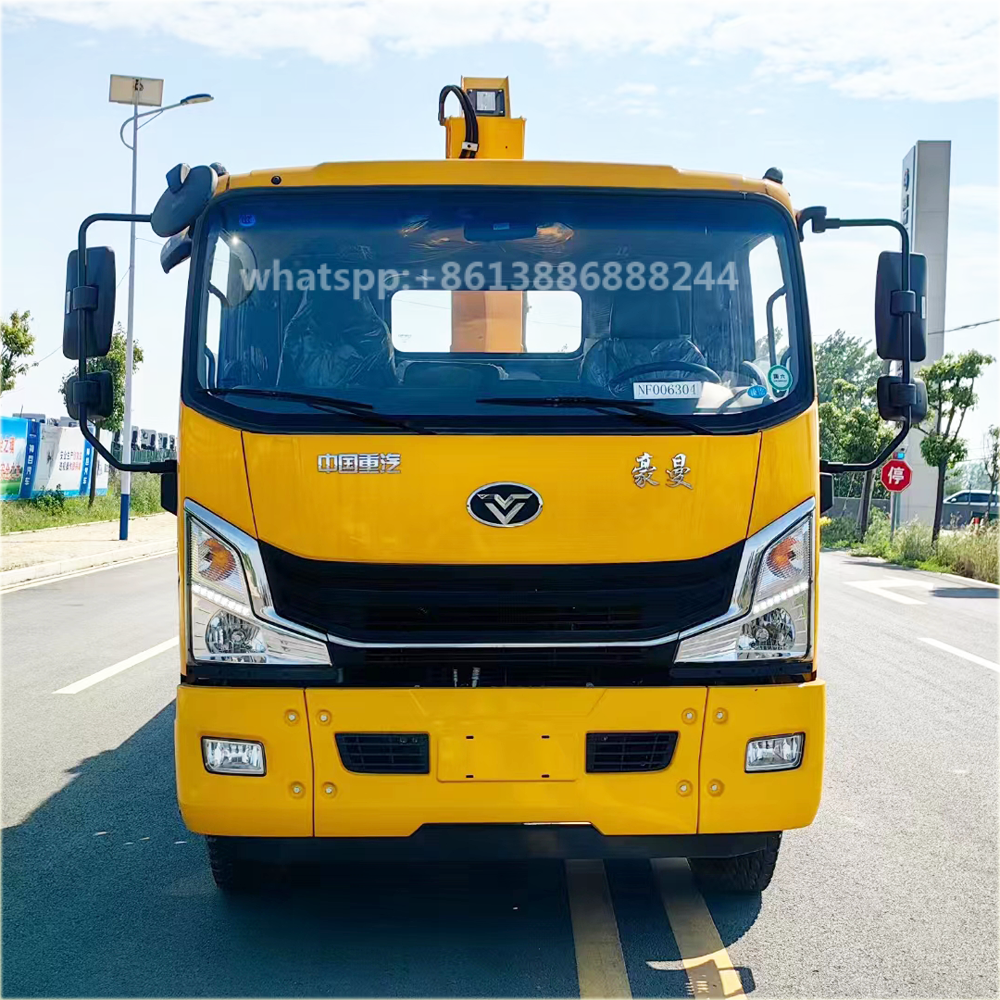 HOMAN 4*2 Wrecker With 5tons Crane Crane Truck Mounted Traffic clear Tow Truck With Crane