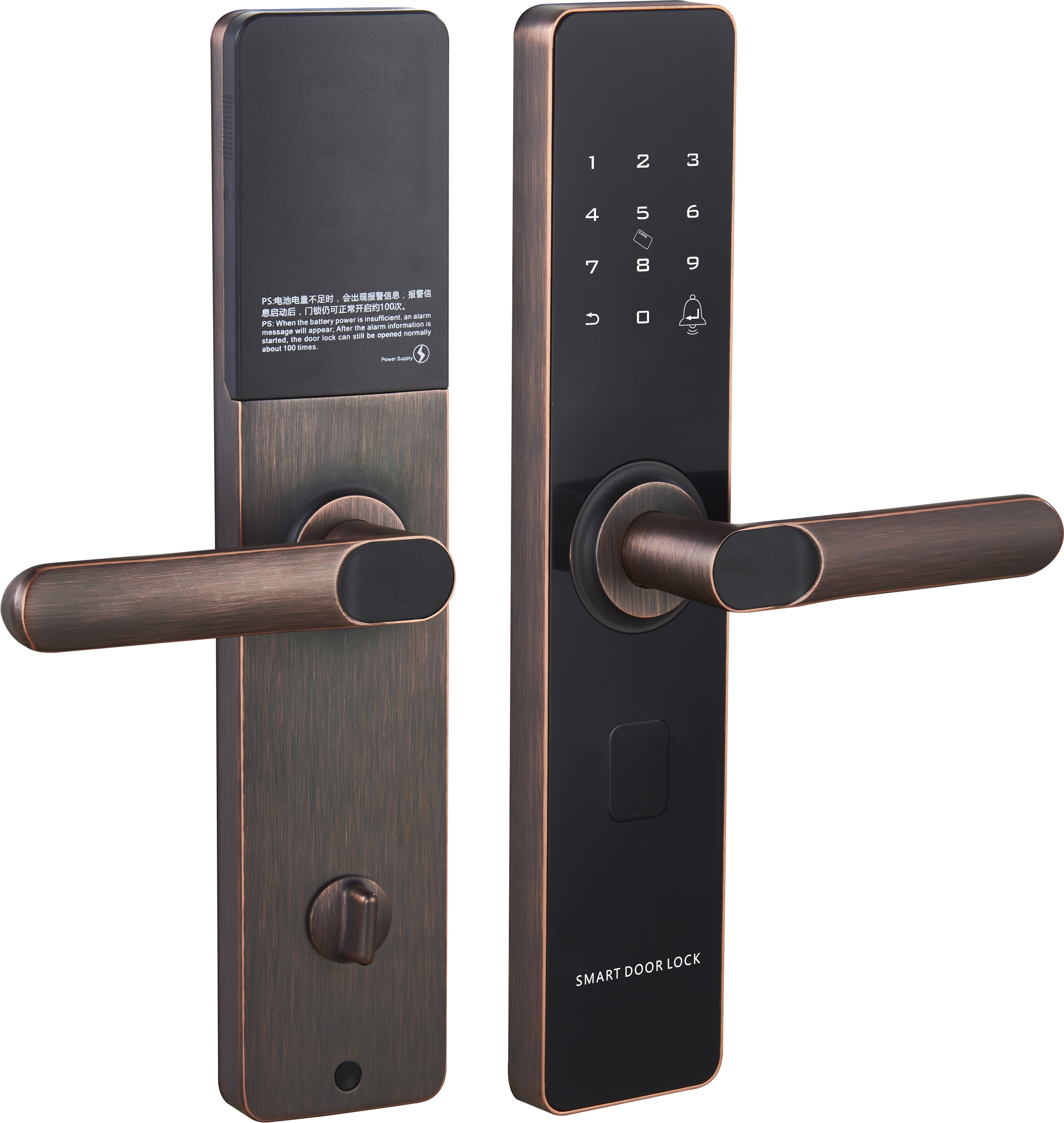 Keyless Entry Mortise Door Lock With Biometric Fingerprint Touchscreen Smart