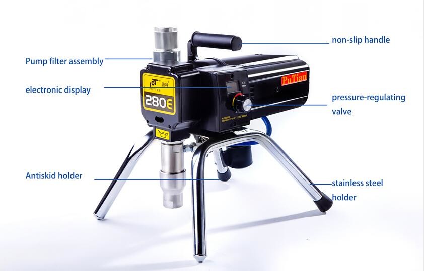 Wall Painting High Pressure Professional Airless Paint Sprayer 49.2ft Airless Hose