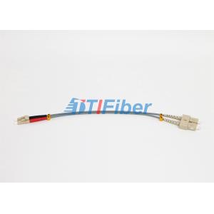 SC Armoured Fiber Optical Patch Cord Multimode Duplex With Red / Black Boot