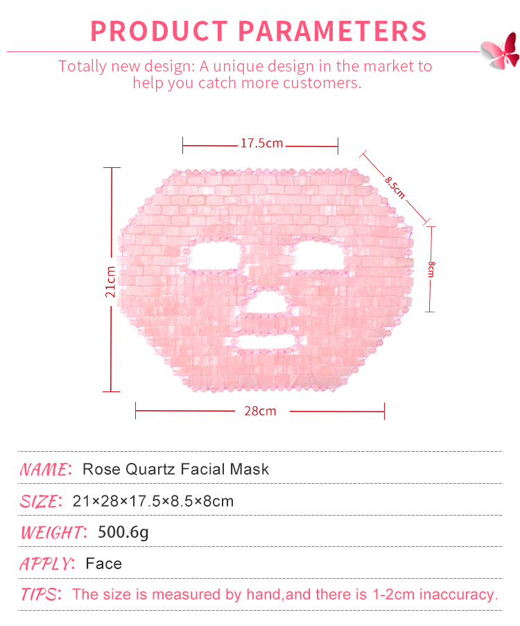 28cm Natural Cool Skin Facial Green Fluorite Jade Mask For Female