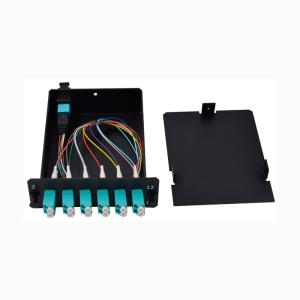 Single Mode FHD MPO Cassette Module MPO-24 to 12x LC Duplex , Type A, 24 Fibers