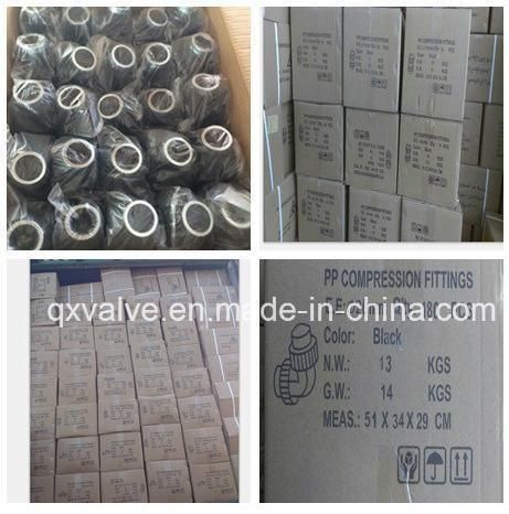 China Factory Plastic PVC Double Union Irrigation Ball Valve PP Valve for Middle East and Africa
