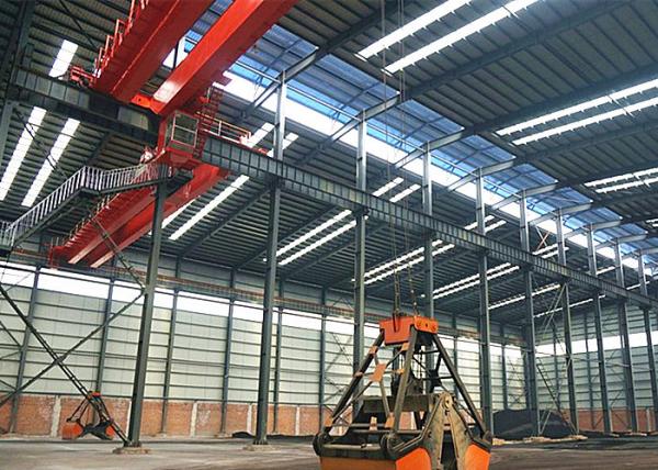 Steel Structure Prefabricated Warehouse Buildings , Ecuador Steel Frame Fabrication