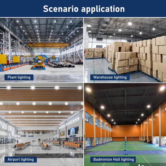 Industrial Workshops Warehouse LED UFO High Bay Light Dimmable 100W 150W 200W 240W Ip65