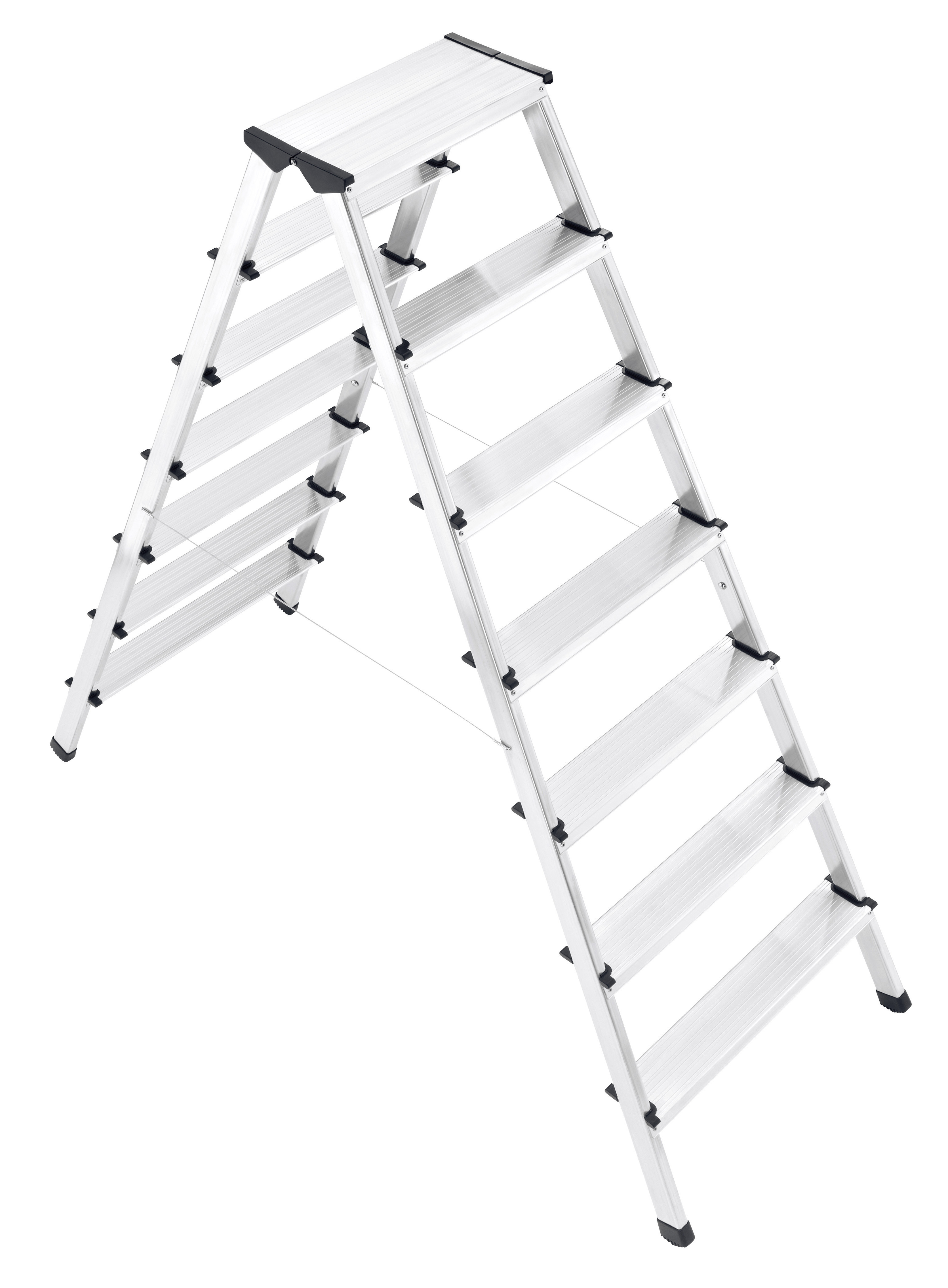 High Aluminum Step Stool 7 Steps Multipurpose Aluminium Foldable Ladder