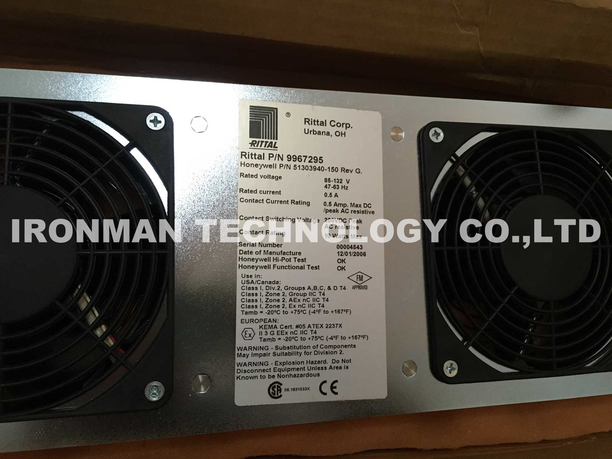 Original MC-FAN611 Honeywell 120V Fan W/Alarm-See Note Field Ea