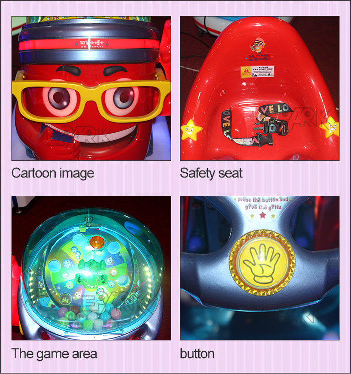 Shopping Mall Coin Operated Kiddie Ride Machine Out Lollipop Little Yellow Man