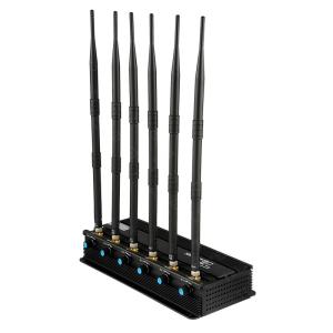 Customized 6 Channel Wireless Signal Jammer Jamming Cell Phone 2 3 4 5G GPS WiFi
