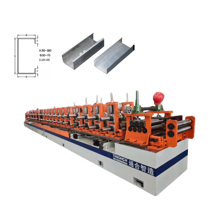 Solar Structure Automatic Roll Forming Machine with ± 0.5 mm Precision for 1-3mm