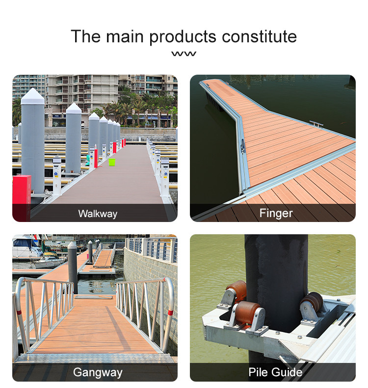 Premium Aluminum Alloy Floating Docks Factory Own Design Commercial Design Pontoon Syst