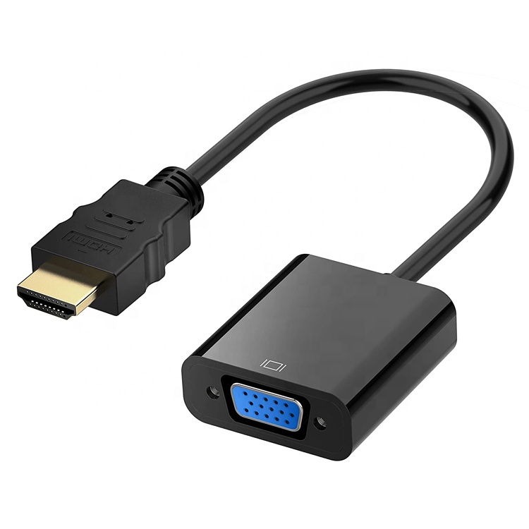 1080P 4K HDM TV I Male to VGA Female Adapter with 3.5 Audio Jack Power for Computer PC Monitor HDTV