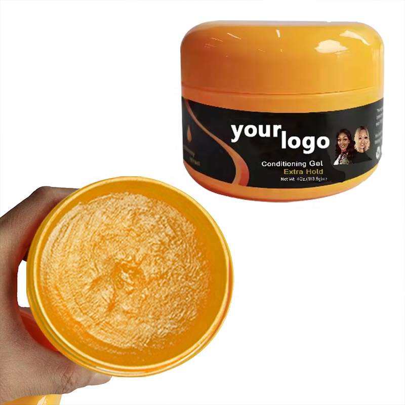 Multi colors customize 4oz hair shine jam Edge Control for All types of African Hair