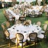 Buy cheap Hall Wedding Banquet Chairs For Rental Round Cane Back Wooden Louis 50x55x91cm from wholesalers