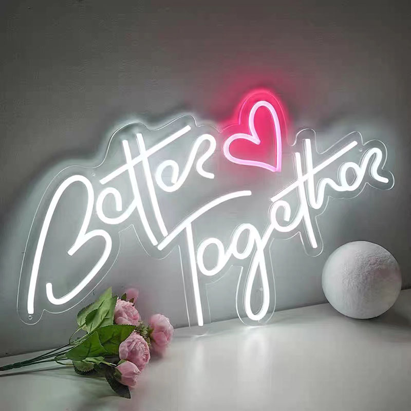 Contemporary Style Neon Light Sign Custom Logo For Eye-Catching Space