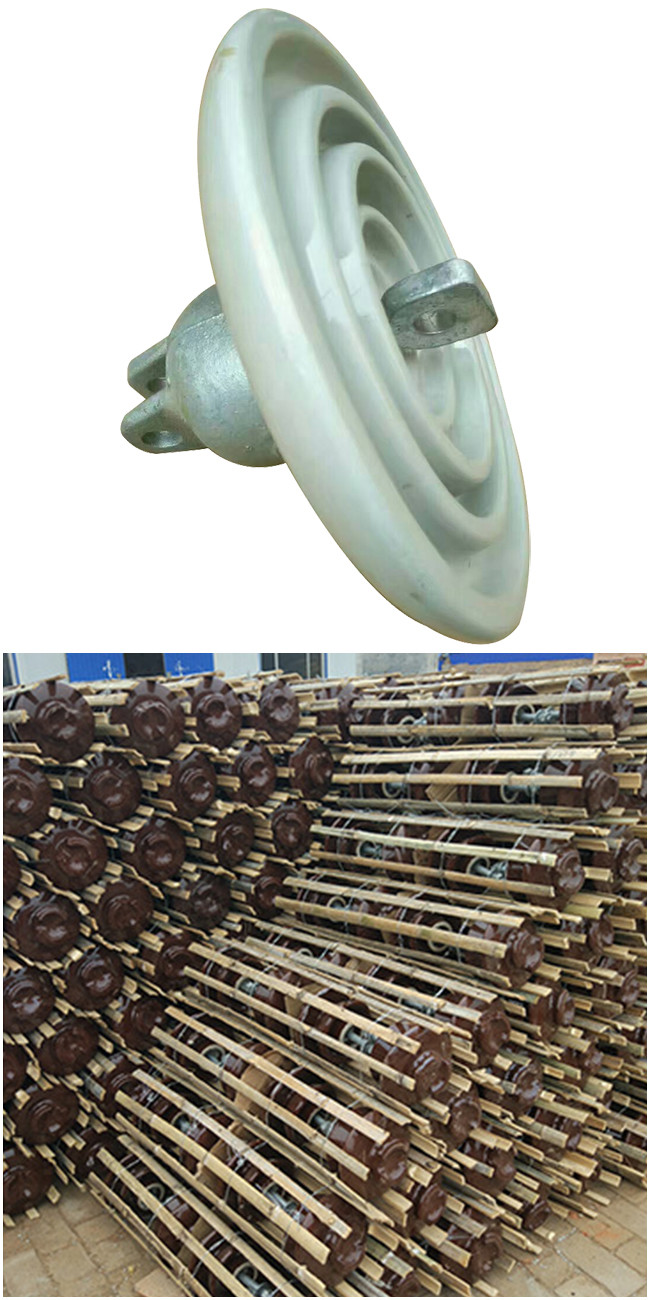 ISO9001 Transmission Line Porcelain Disc Insulators For 255mm Diameter