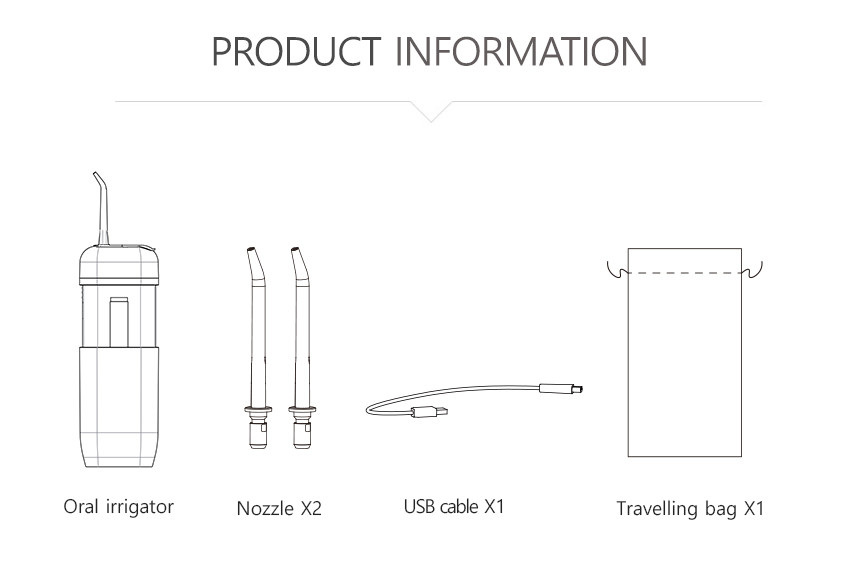 30-90PSI Mini Water Flosser Travel Home With Detachable Nozzle