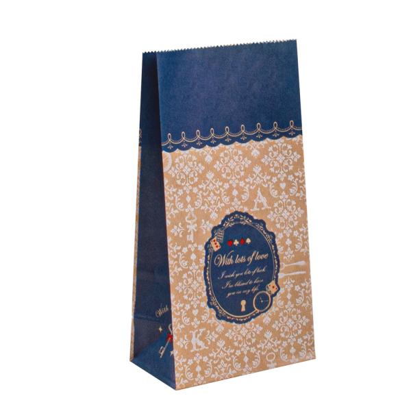 Eco-friendly Water-based Soy Ink Kraft Paper Packing Bags with Gold/Silver Hot