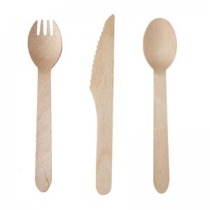  Disposable Wooden Cutlery Sets Ecological Biodegradable Compostable Manufactures