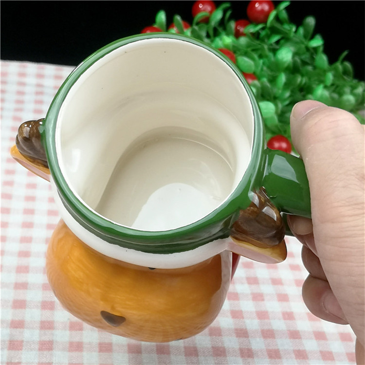 Christmas Mug 400ml Creative 3D Modeling Couple Coffee Cup Breakfast Milk Cup Festival Gift Handcrafted Animal Cup