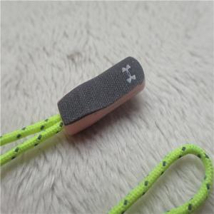  Fluorescent Green Rope Eye Catching Rubber Zipper Puller For Outdoor Sportswear Manufactures