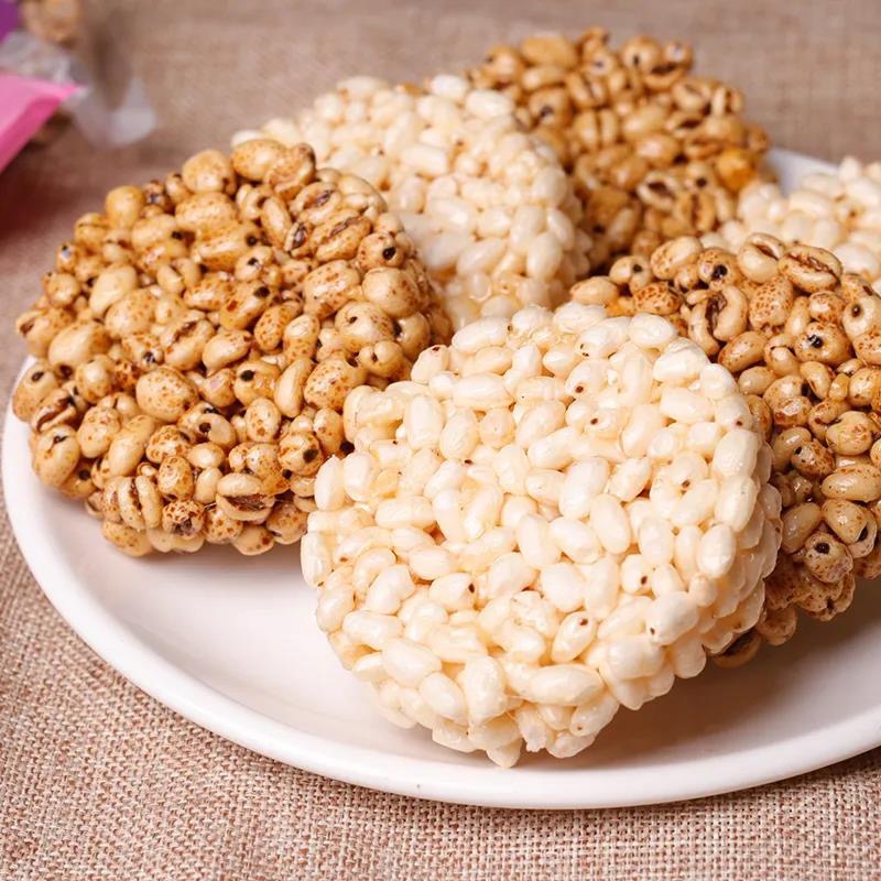 Round Highland Barley Rice Cracker Snack Authentic Flavor