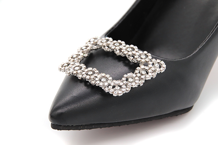 Rhinestone Ladies Crystal Shoes Decoration Accessories Silver Col