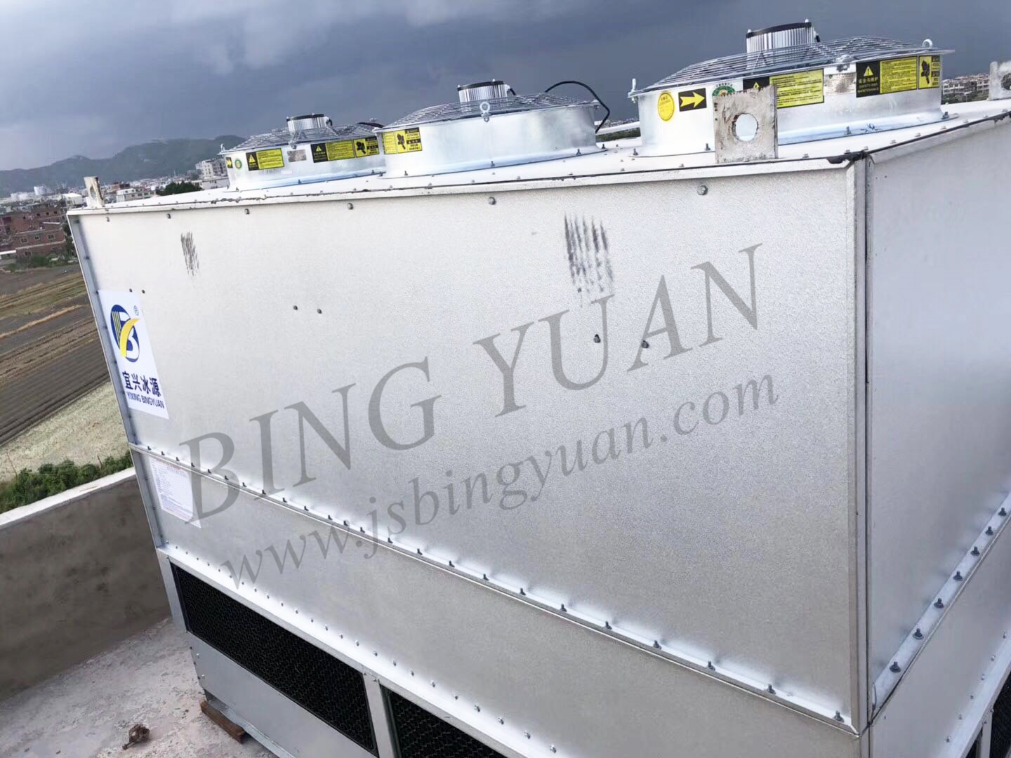 4KW R404A 380V Evaporative Condenser Chiller , Refrigeration Condenser