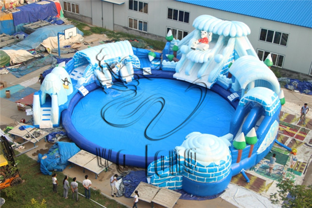 2017 Inflatable water park for kids and adults