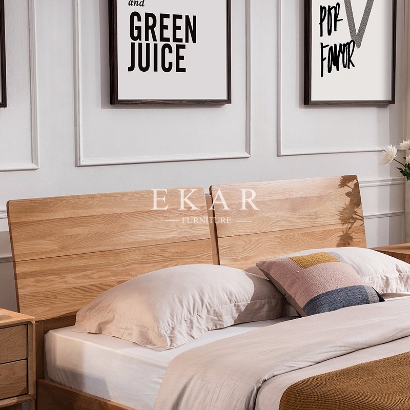 Solid Oak Wood Bed Designer Furniture